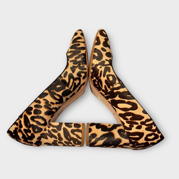 LOUISE ET CIE Leopard Print Calf Hair Almond Toe Heels Size 6.5 - Picture 5 of 8